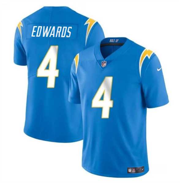 Men & Women & Youth Los Angeles Chargers #4 Gus Edwards Light Blue Vapor Limited Football Stitched Jersey->las vegas raiders->NFL Jersey